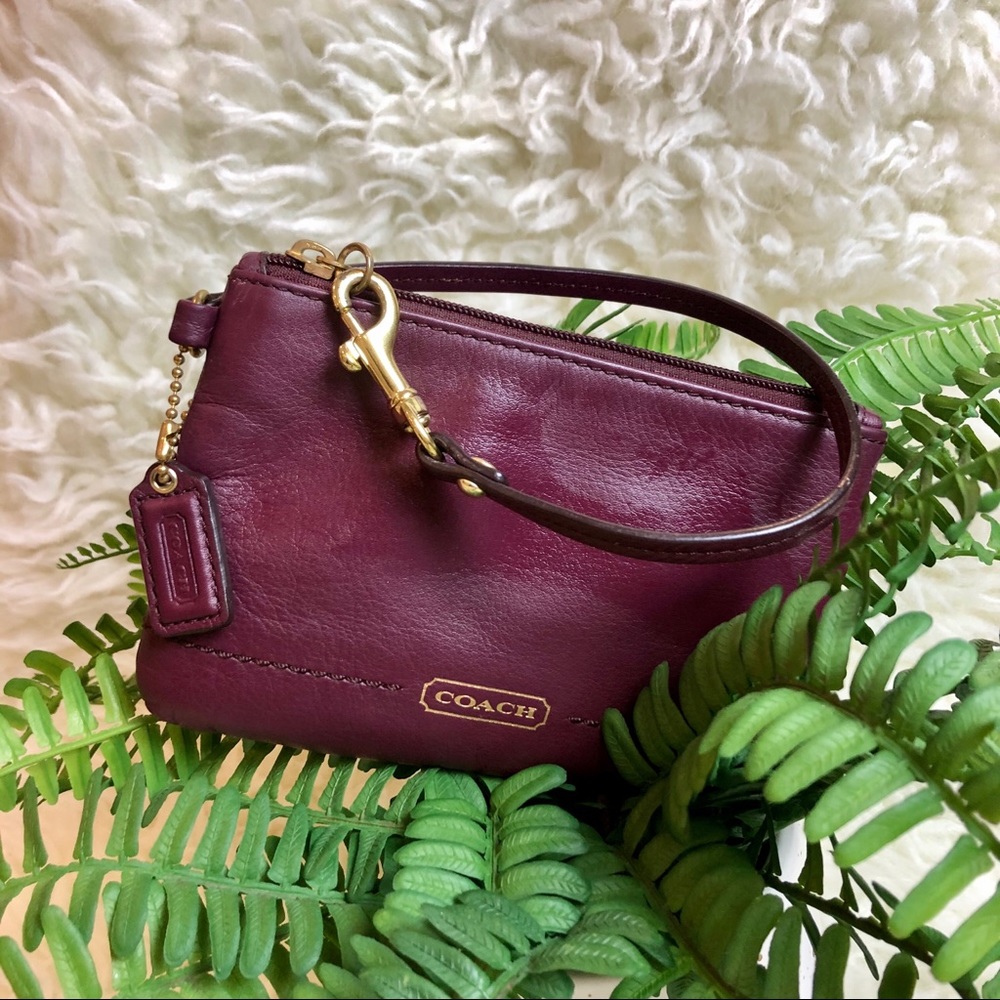 COACH Leather Wristlet